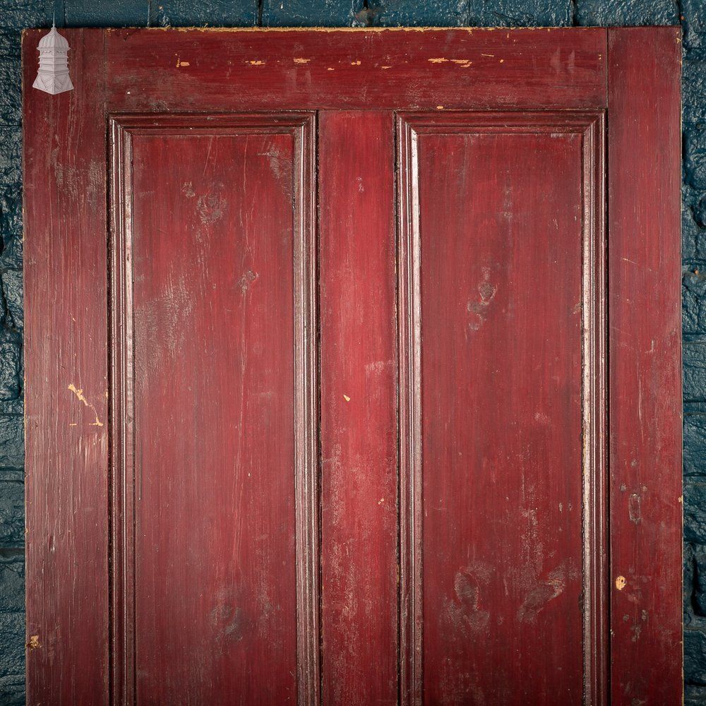 Moulded 4 Panel Door, Red Painted Finish photo furniture