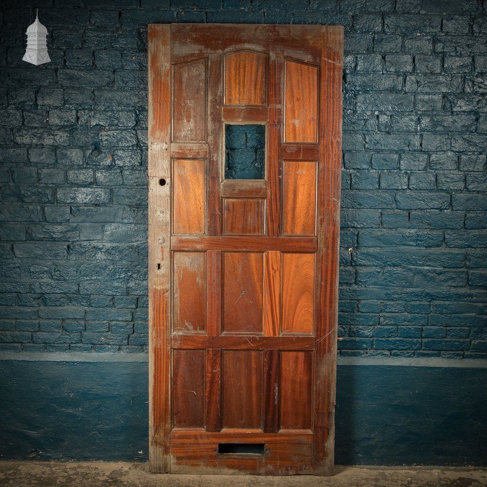 photo for sale Multi Panel Exterior Door, Small Glazed Panel, Sapele