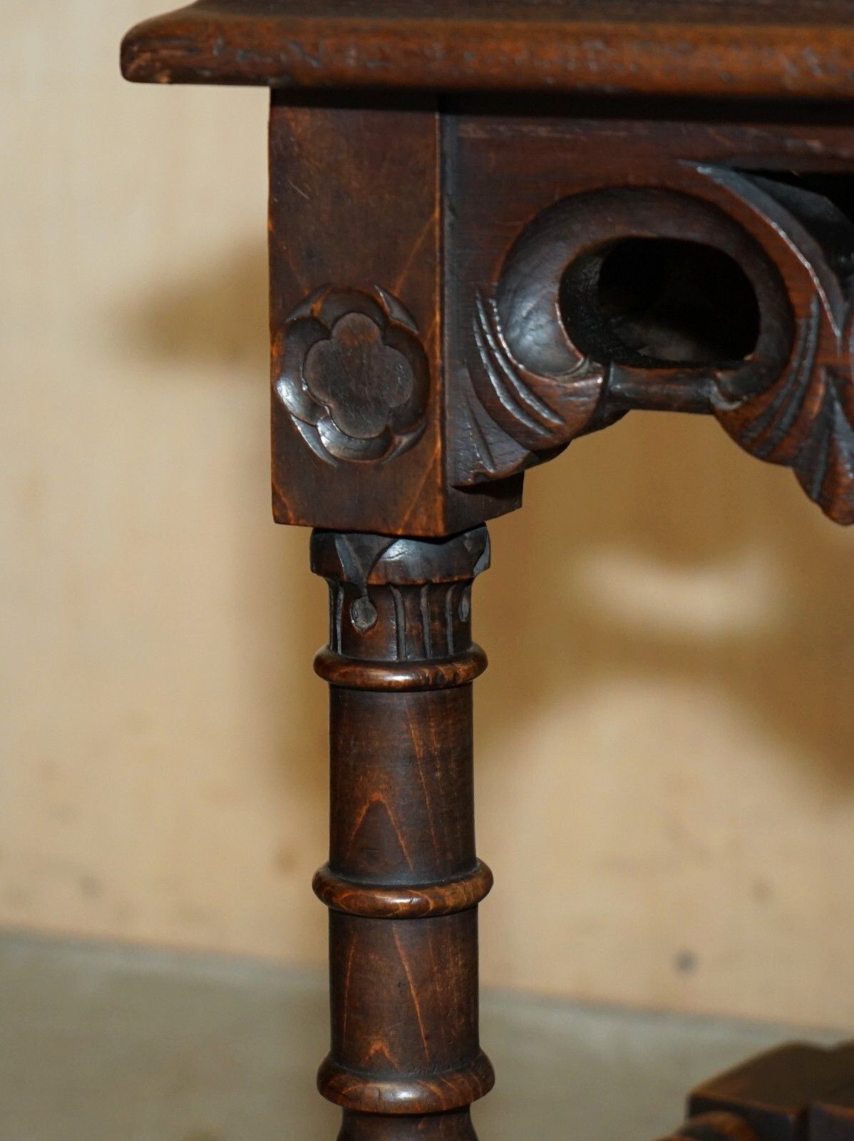 Furniture Six Original Victorian Circa 1880 Steeple Back Gothic Arch Oak Dining Chairs 6 photo