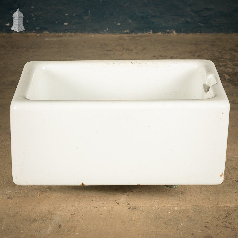 Belfast / Butler Sink, Worn Finish, Weir Overflow, Tywfords photo for sale