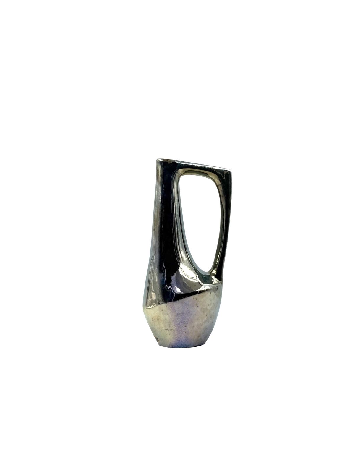A. Cytère, Modern Iridescent Gres Vase, Rambervillers France 1950s photo furniture