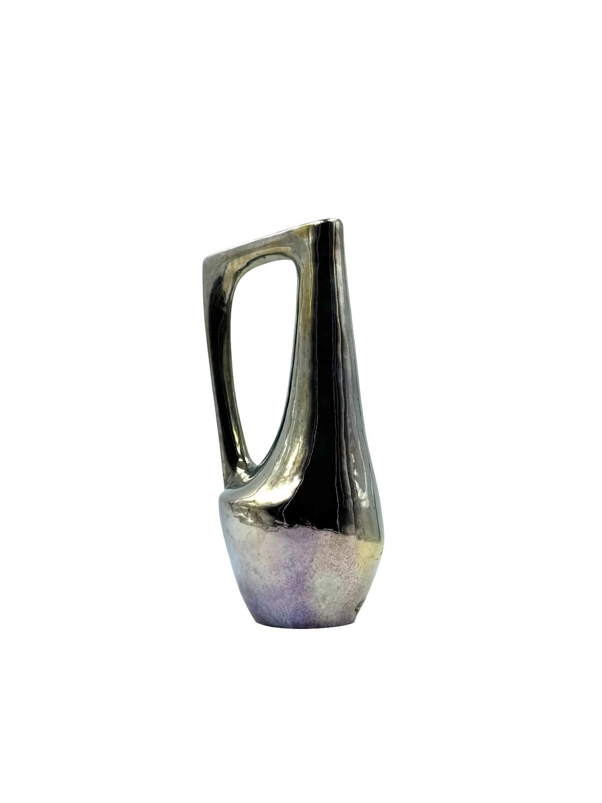 A. Cytère, Modern Iridescent Gres Vase, Rambervillers France 1950s photo vintage