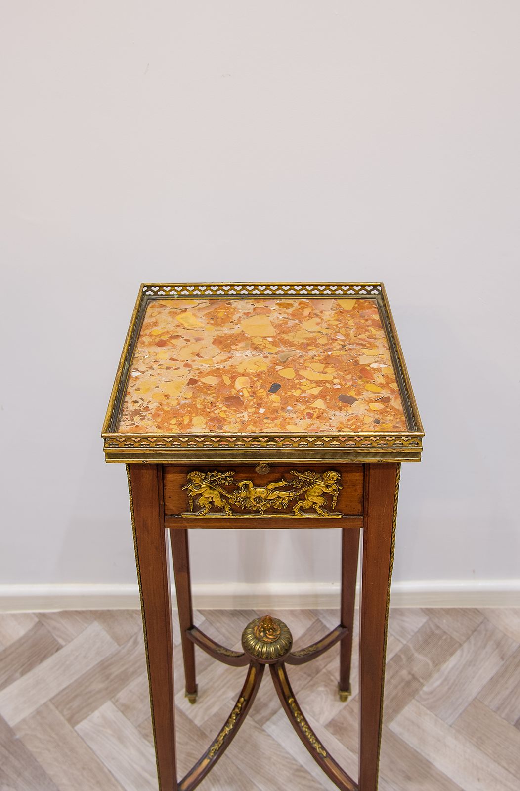 photo furniture Antique French Gilt Bronze Side Table In The Manner Of Francois Linke