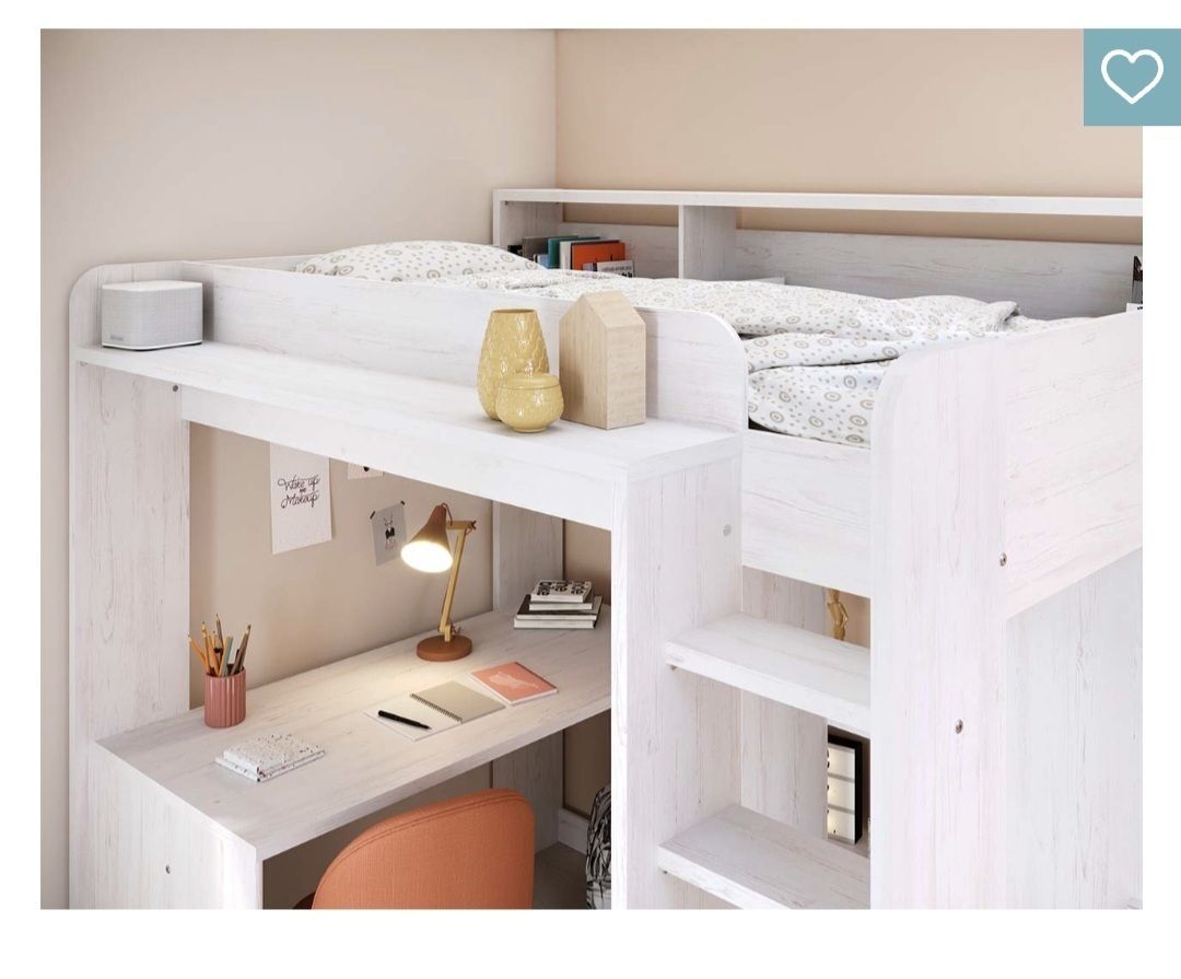 Room To Grow   Higher High Sleeper With Desk & Ward