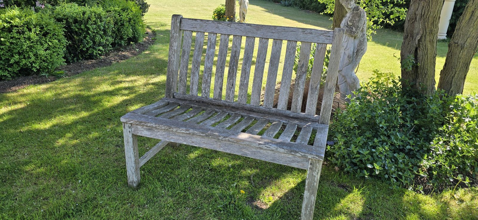Well Weathered/Silvered Garden  Bench photo furniture