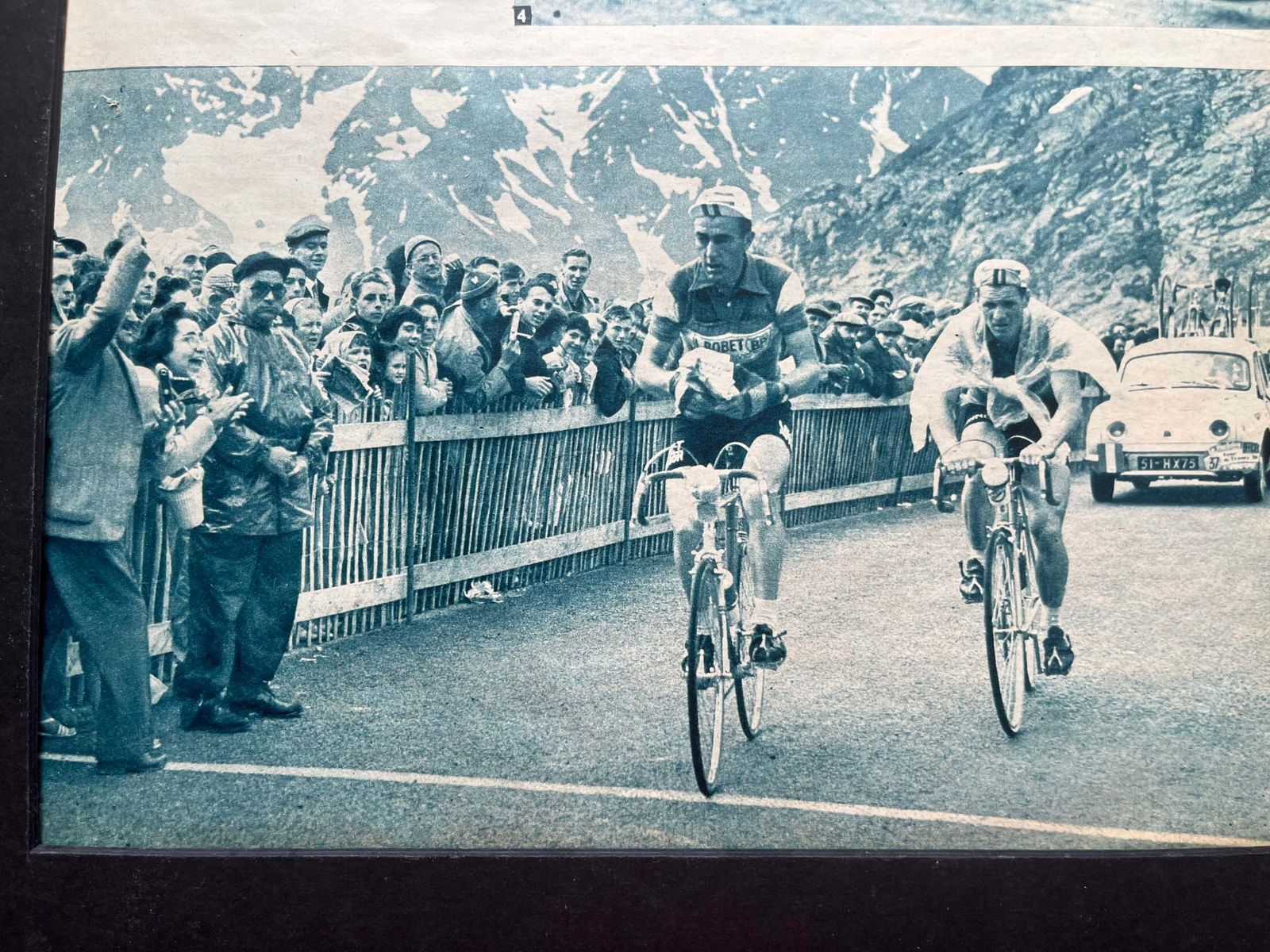 Vintage Cycling Print   Fausto Coppi Tour De France, C1951 photo Art
