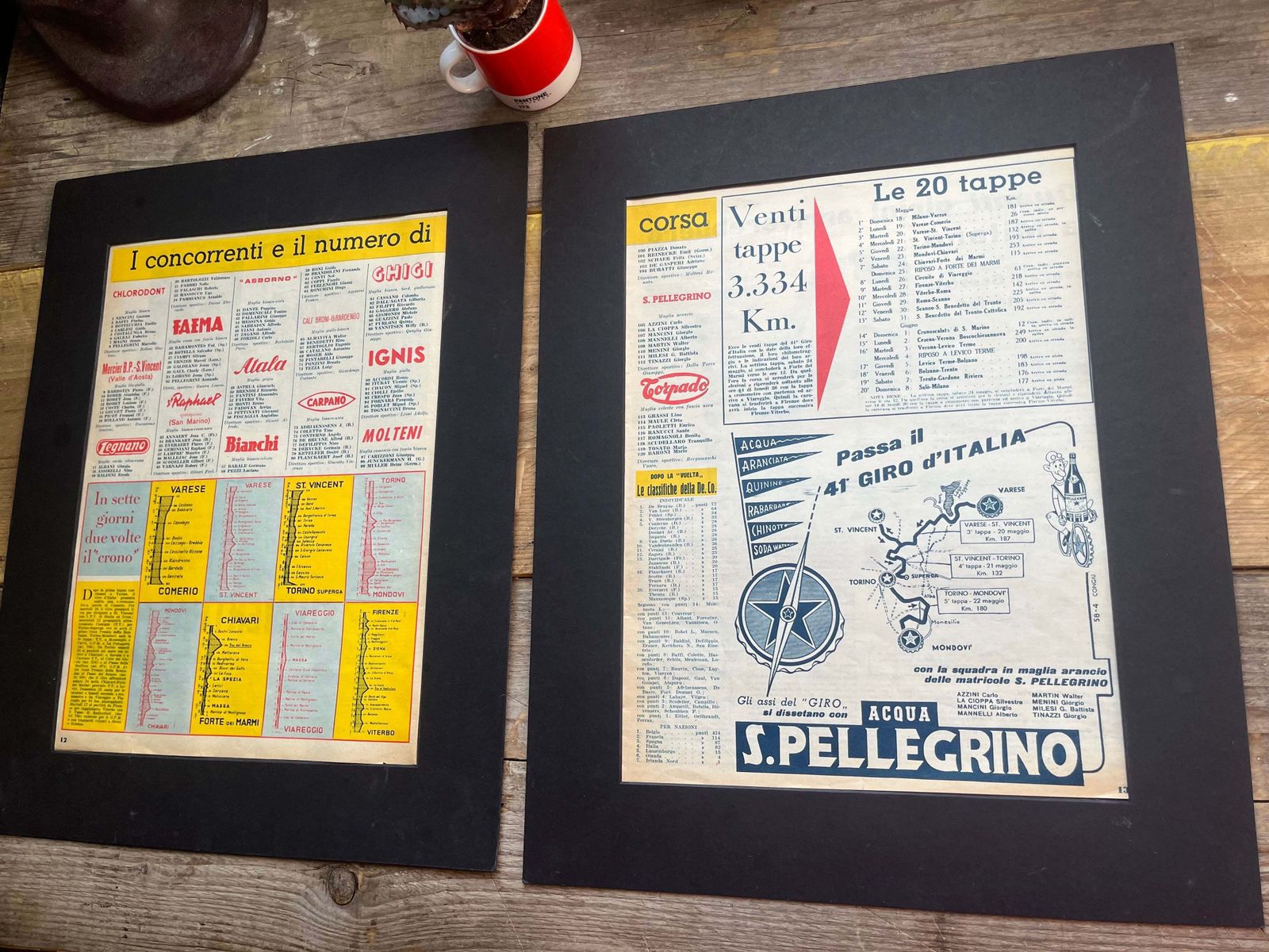 San Pellegrino Tour Of Italy Map 1961 photo 116.0