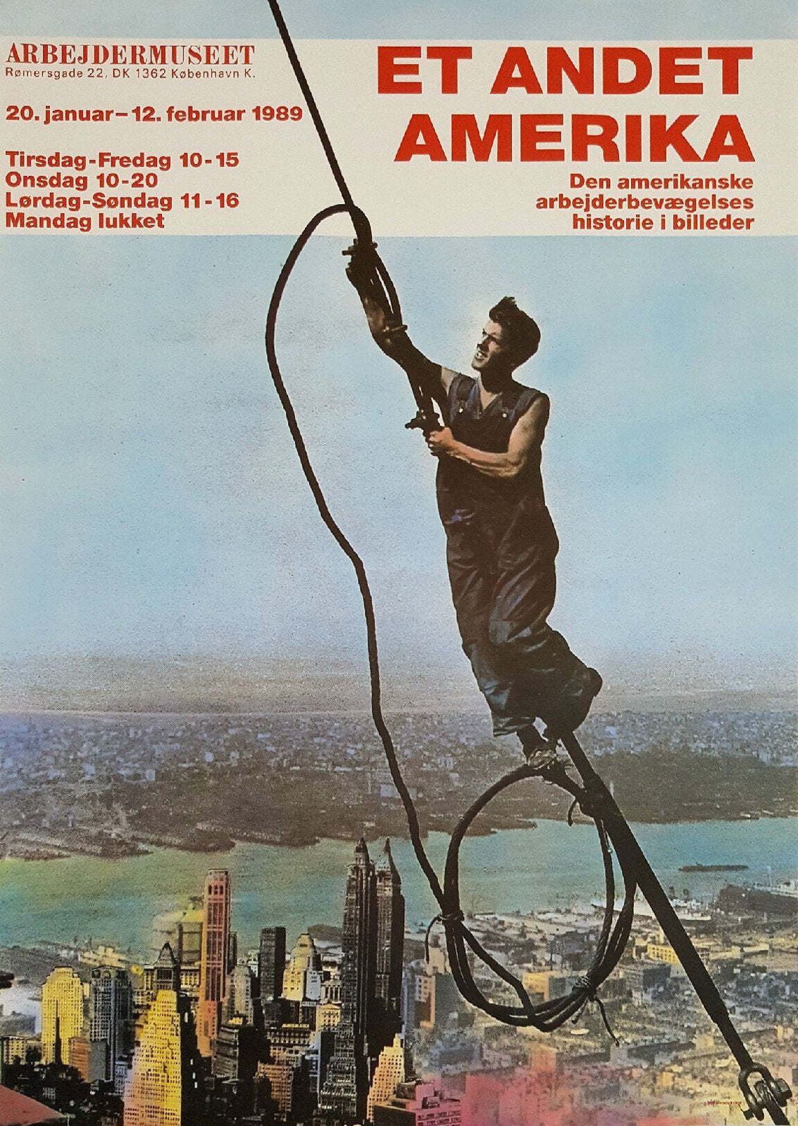 1989 Another America Exhibition Poster   Original Vintage Poster