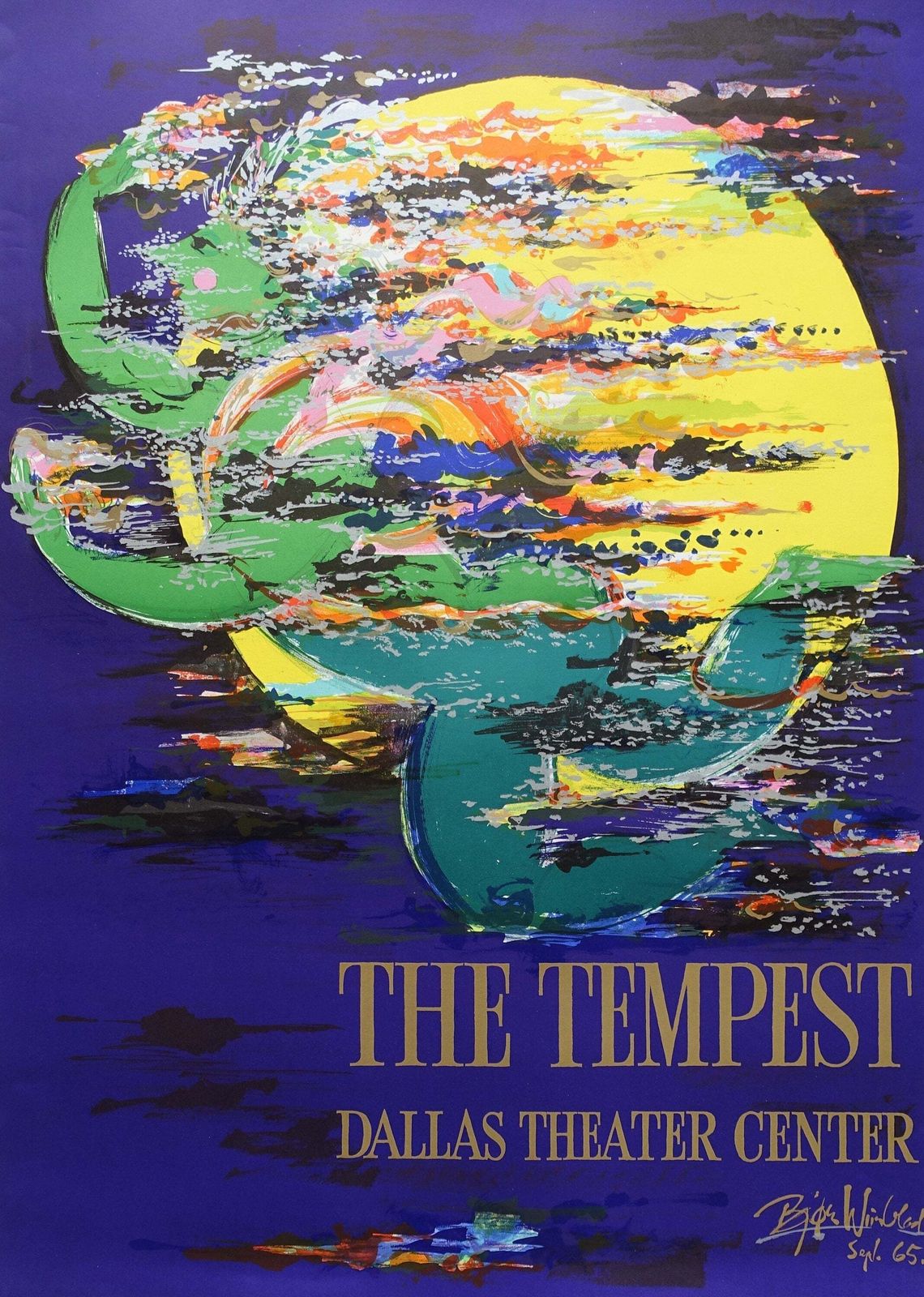 1965 Wiinblad The Tempest Dallas Theater Center – Vintage Poster