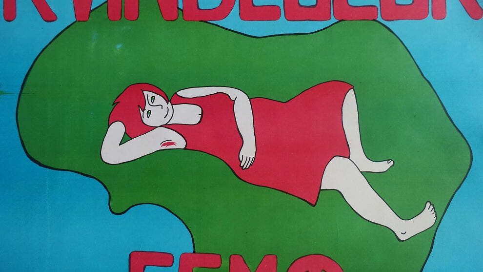 1970s Danish Women Festival (Femø)   Original Vintage Poster photo Art