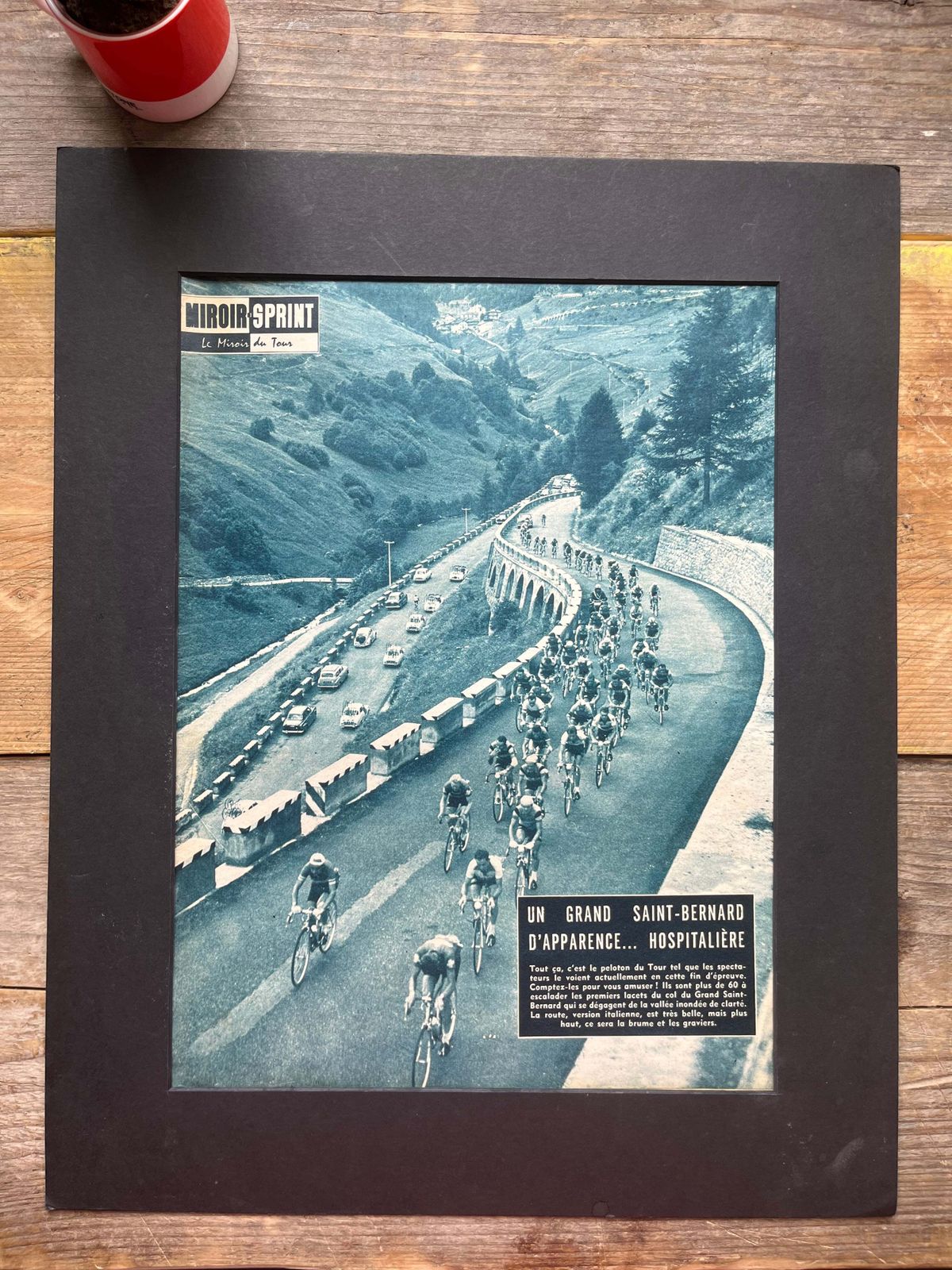 Tour De France Vintage Print   Alps Grand St Bernard 1959 photo for sale