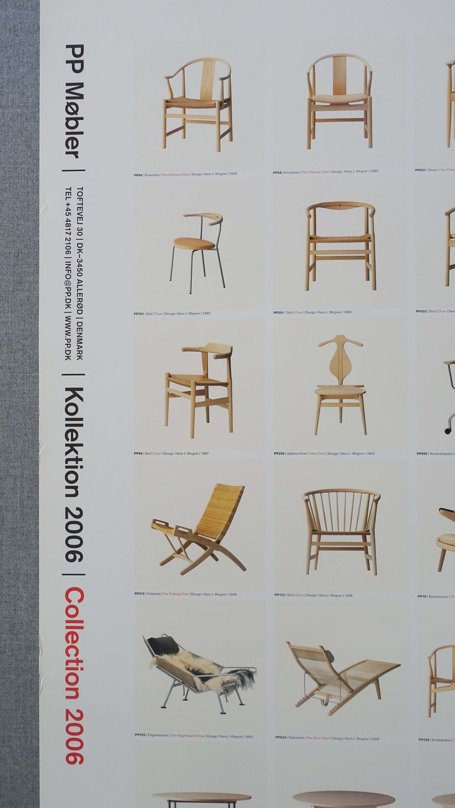 2006 Pp Møbler Danish Design Furniture   Original Vintage Poster photo Art