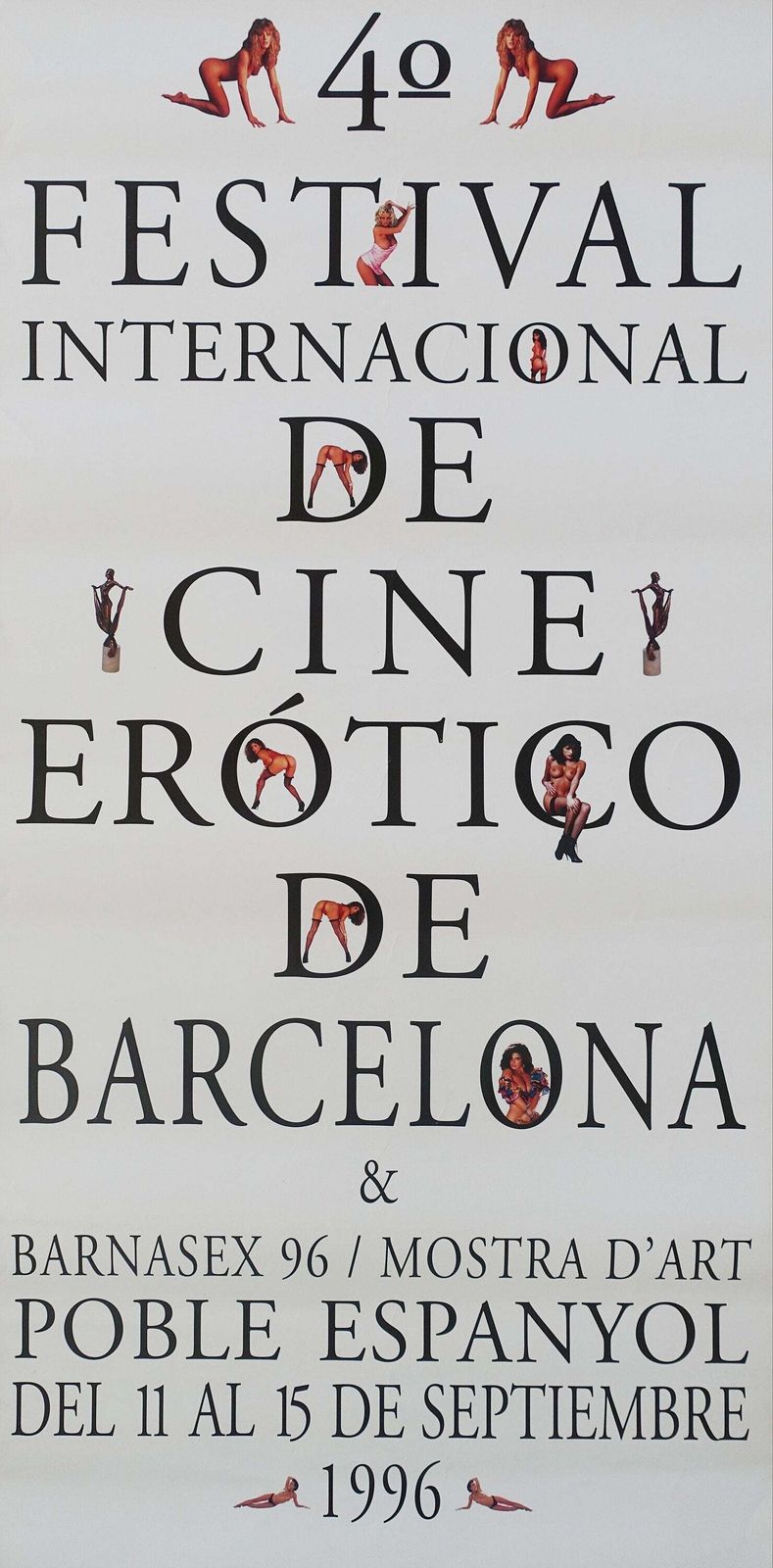 1996 Erotic Film Festival Barcelona   Original Vintage Poster