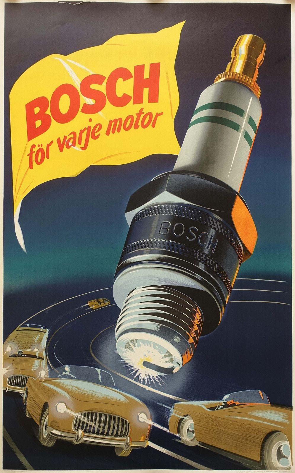 Bosch Bougies – Vintage Poster, Ca. Jaren 1950