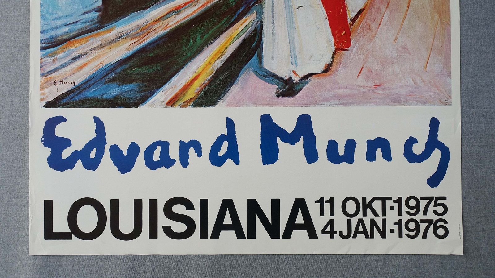 1975 Edvard Munch "The Girls On The Bridge" – Louisiana Museum Of Modern Art – Vintage Poster photo for sale