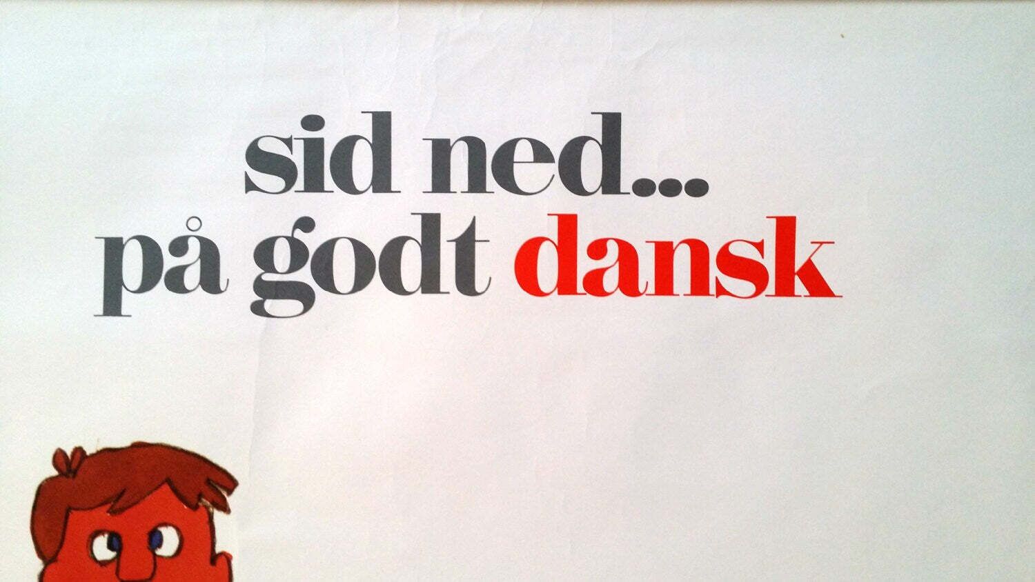 1970s Danish Furniture Quality Control By Antoni (Boxer)   Original Vintage Poster photo 112.0