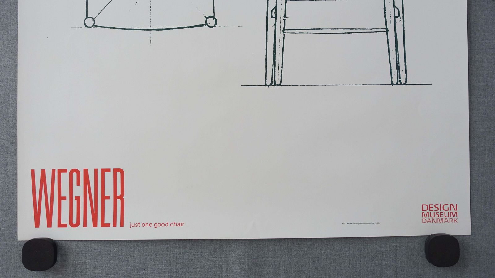 2014 Wegner Wishbone Chair Schetsontwerp Design Museum Denmark – Vintage Poster photo Kunst