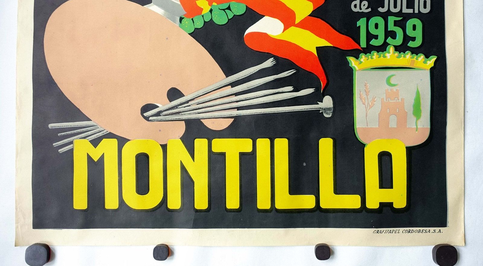 1959 Industry And Handcraft Fair In Montilla   Original Vintage Poster photo for sale