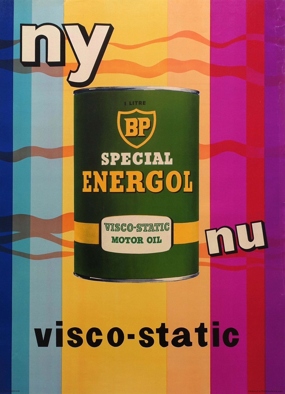 1960s Bp Motor Oil Advertisement   Original Vintage Poster