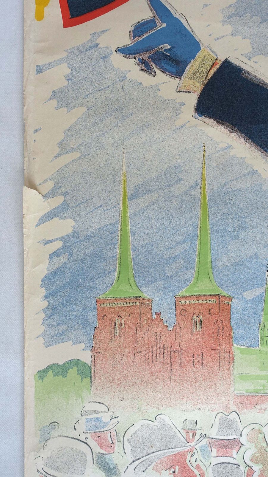 Denemarken, Roskilde Reisposter Uit De Jaren 1940 photo Kunst