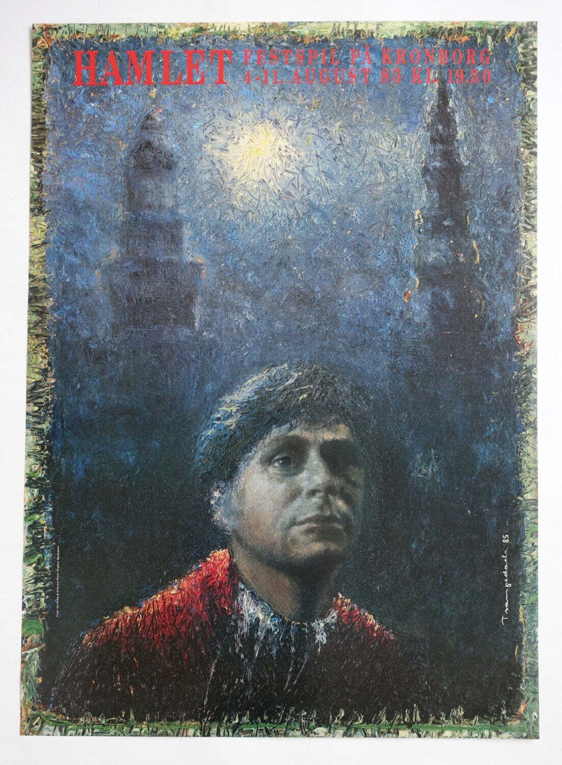 1985 Hamlet By Kurt Trampedach   Original Vintage Poster photo furniture