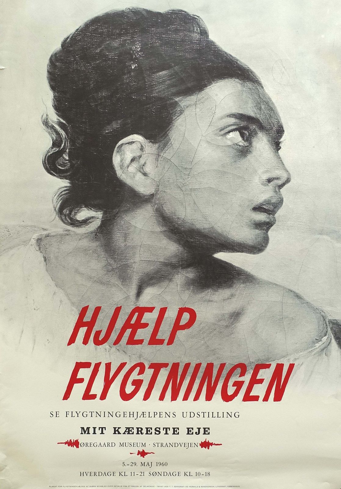 1960 Wiinblad "Refugee Exhibition" – Vintage Poster