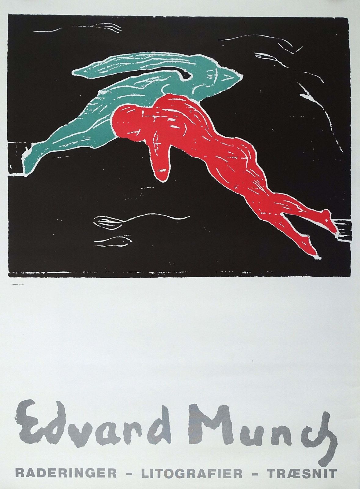 1981 Edward Munch Exhibition Poster   Original Vintage Poster
