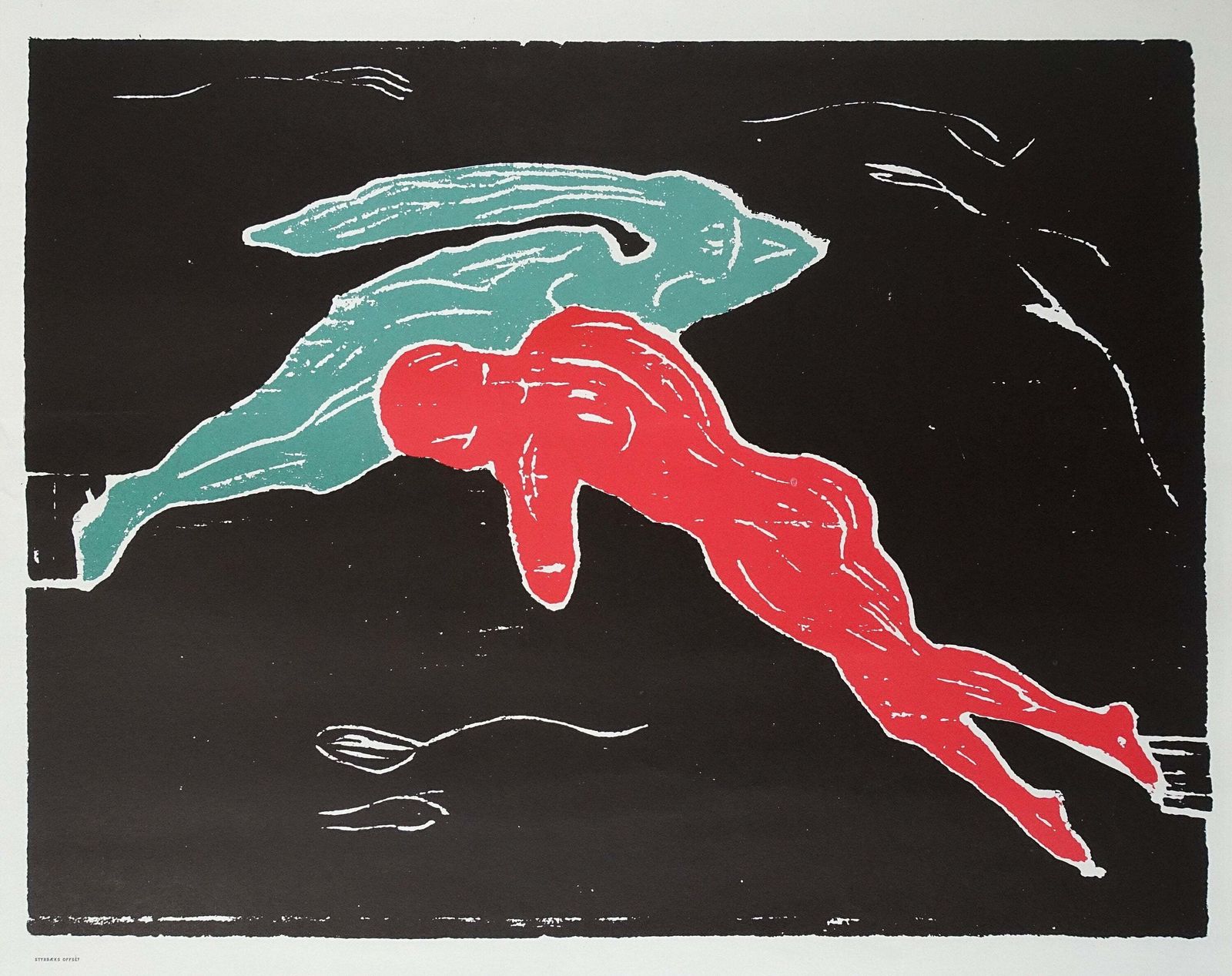 1981 Edward Munch Exhibition Poster   Original Vintage Poster photo Art