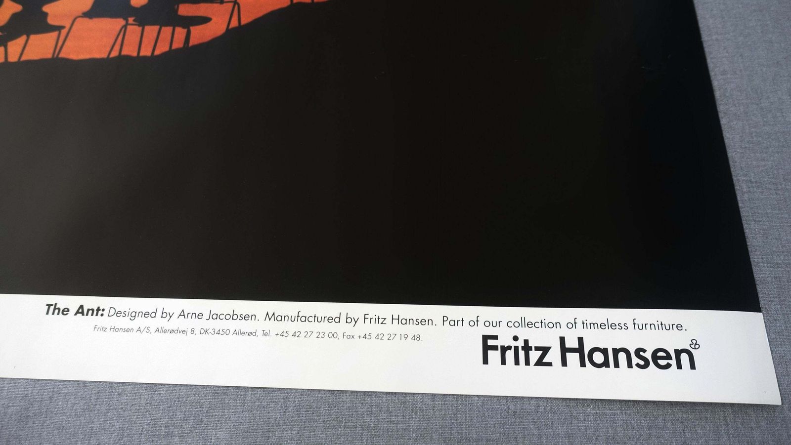 Ant Chair Fritz Hansen Deens Design Poster – Jaren 2000 – Vintage Poster photo for sale
