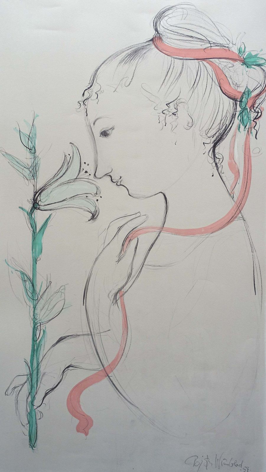 1957 Wiinblad Little Ida's Flowers (Large Version)   Original Vintage Poster photo Art