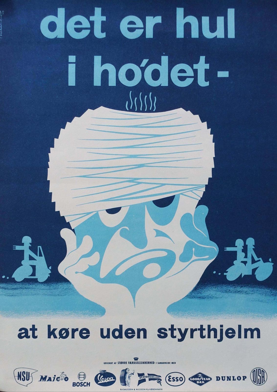 1954 Traffic Safety Campaign Poster By Henry Thelander   Original Vintage Poster