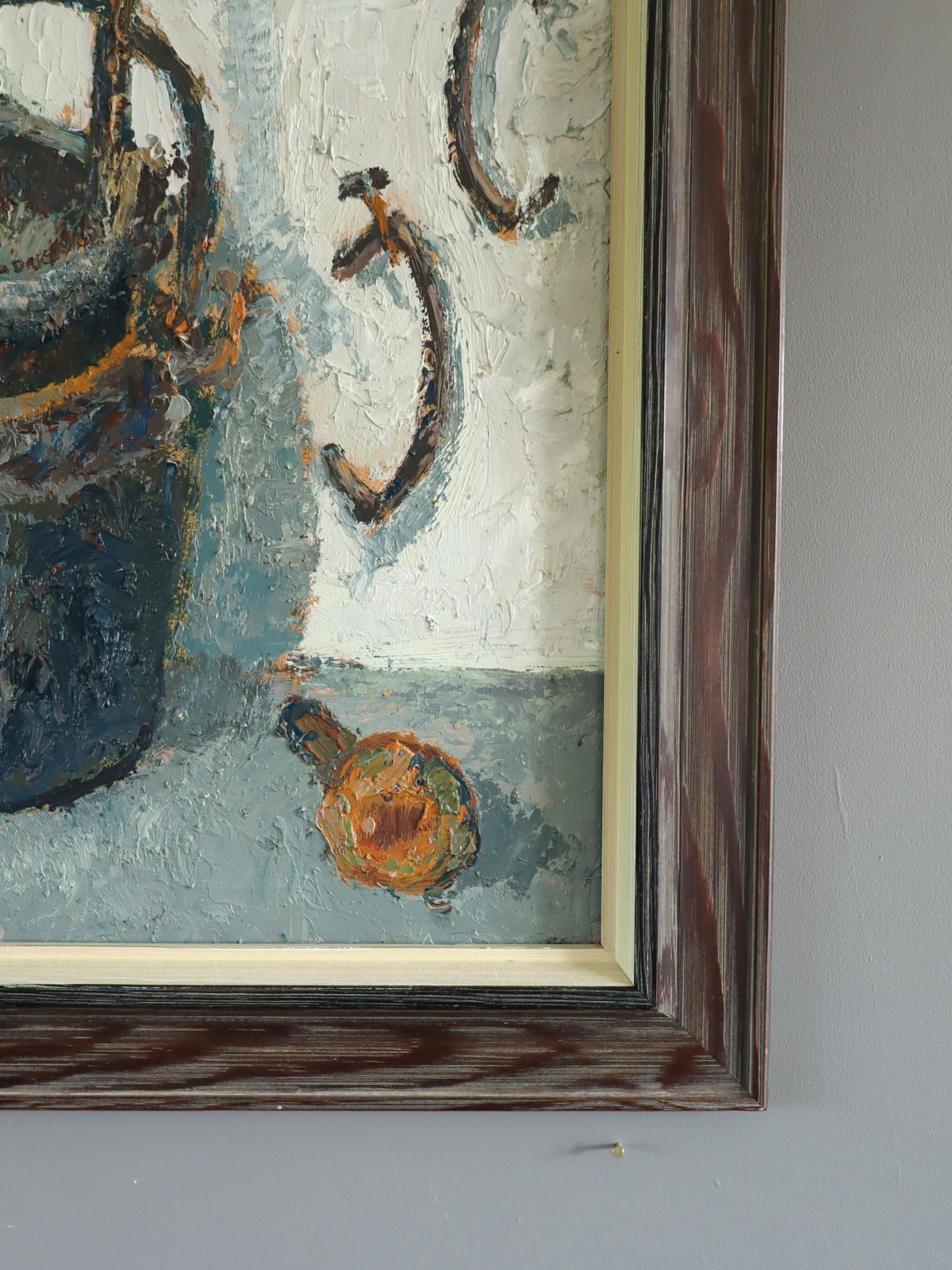 Buckets & Hooks, Oil Painting, Mid 20th Century photo buy