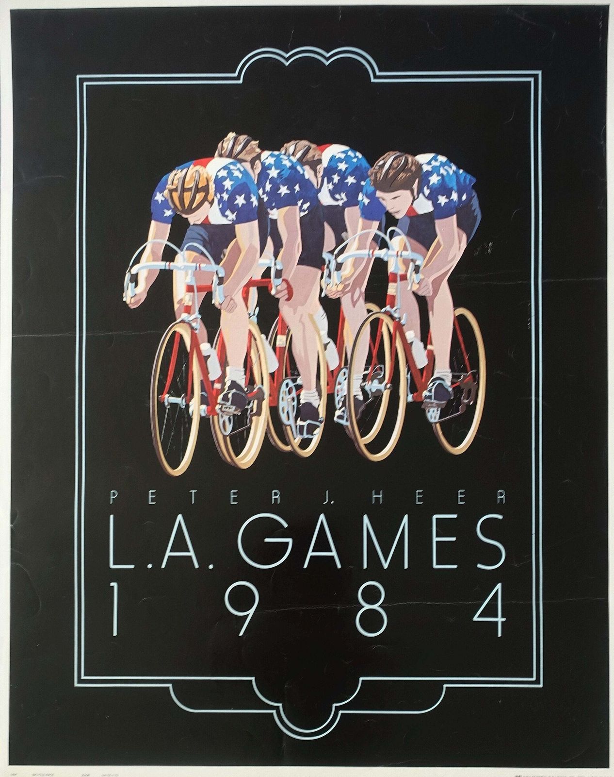 1984 Cycling L.A. Games   Original Vintage Poster