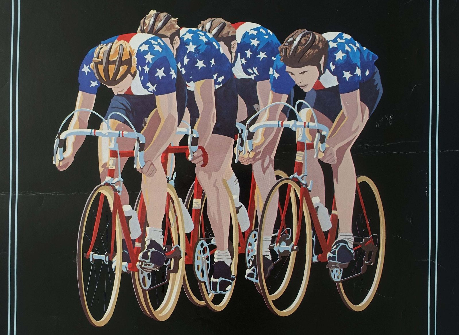 1984 Cycling L.A. Games   Original Vintage Poster photo furniture