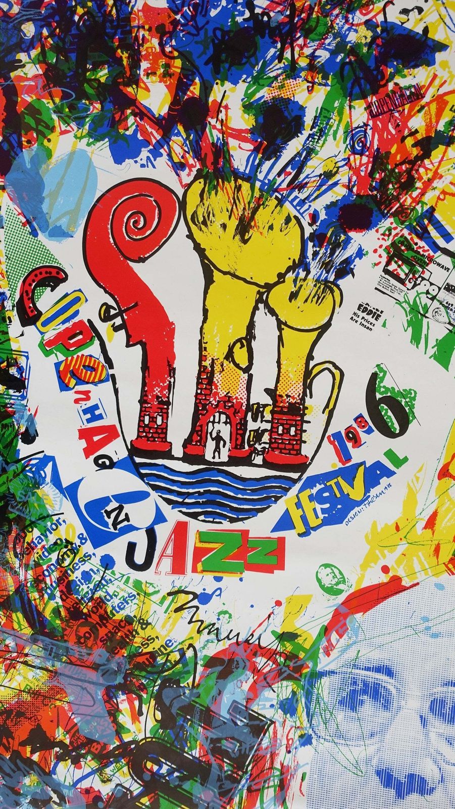 1986 Copenhagen Jazz Festival   Original Vintage Poster photo for sale