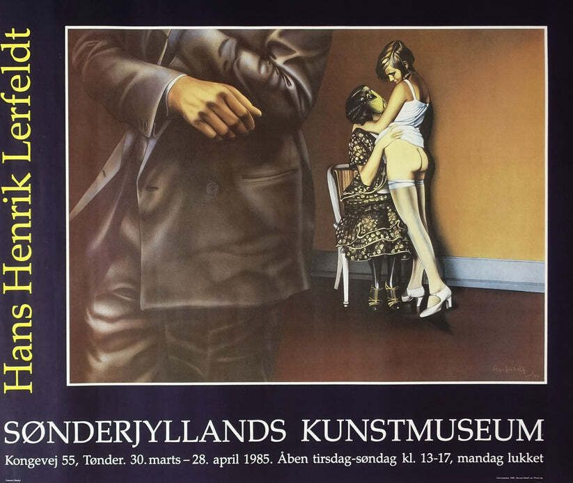 1985 Hans Henrik Lerfeldt Sønderjylland Exhibition Poster   Original Vintage Poster