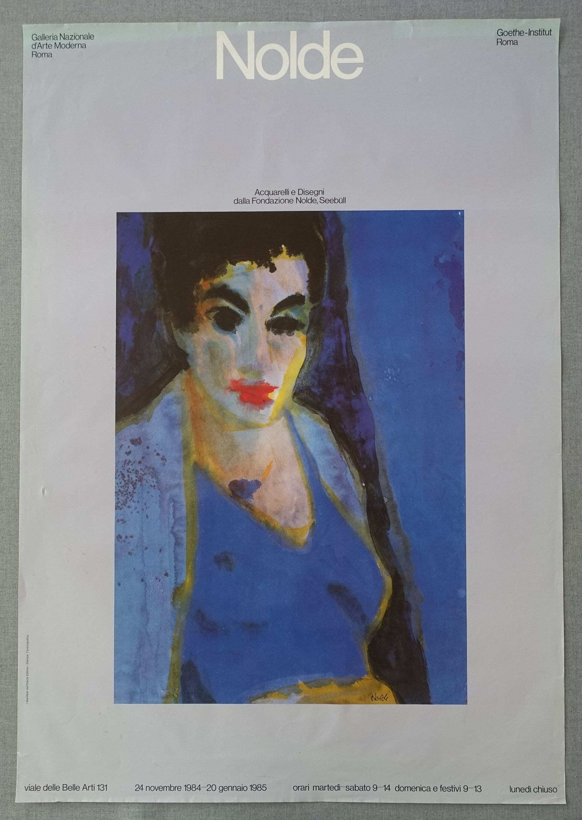 1984 Emil Nolde Galleria Natzionale D'arte Moderna Roma   Original Vintage Poster photo furniture