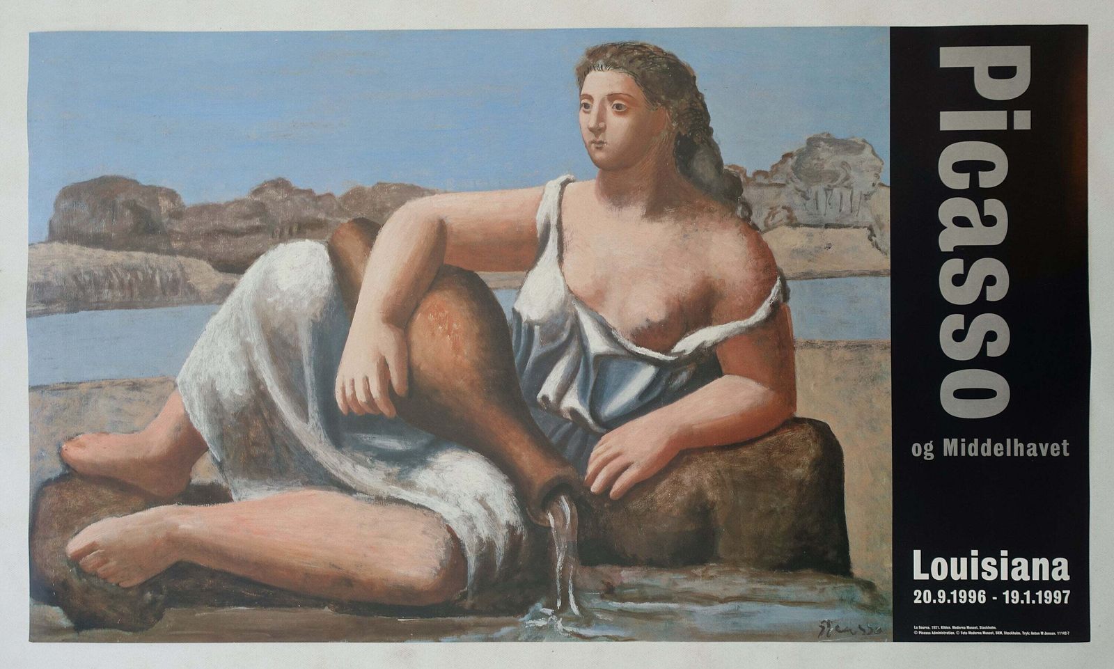 1996 Picasso The Source At Louisiana Museum Of Modern Art   Original Vintage Poster photo furniture