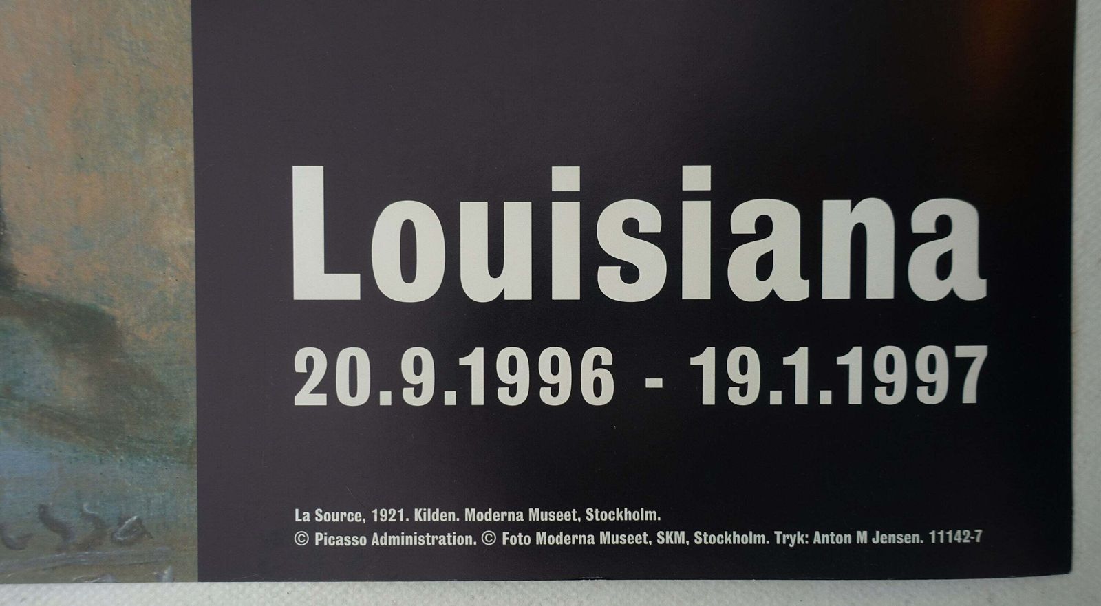 1996 Picasso The Source At Louisiana Museum Of Modern Art   Original Vintage Poster photo for sale
