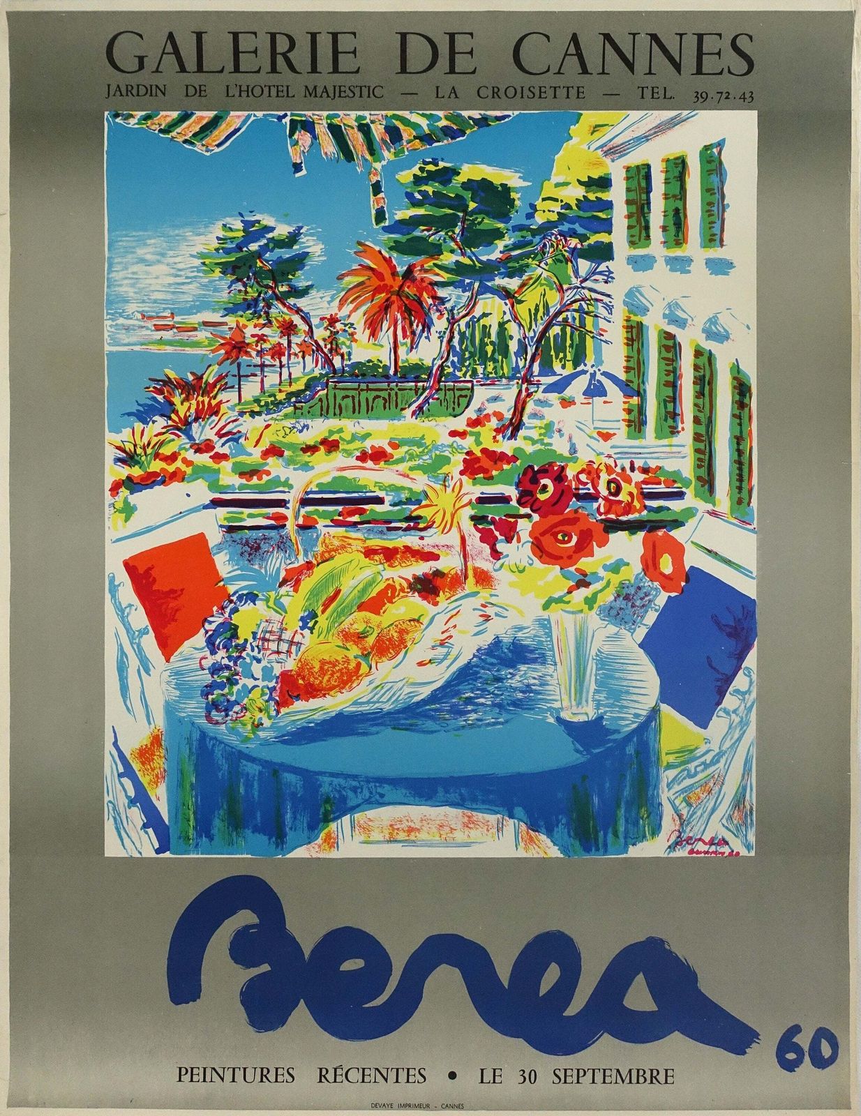 1960 Galerie De Cannes – Dimitrie Berea – Vintage Poster