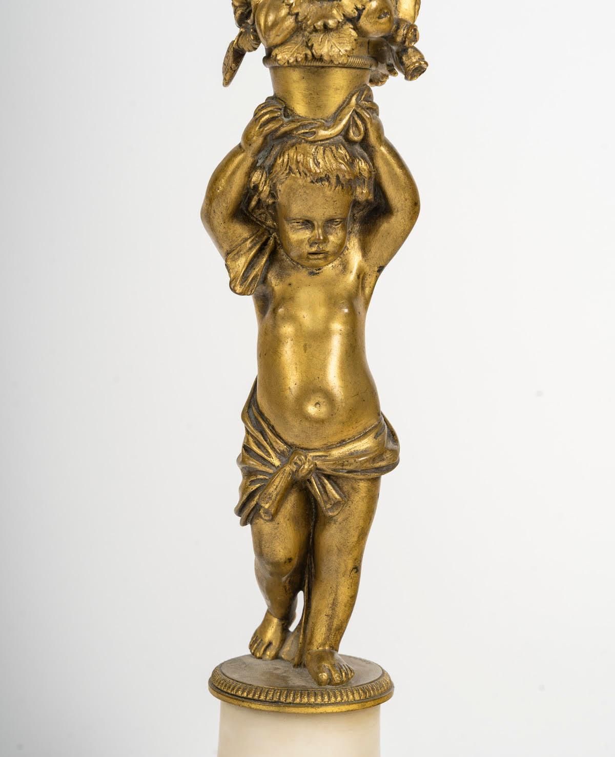 Pair Of Louis XVI Style Candelabra, 19th Century, Signed Barbedienne. photo buy