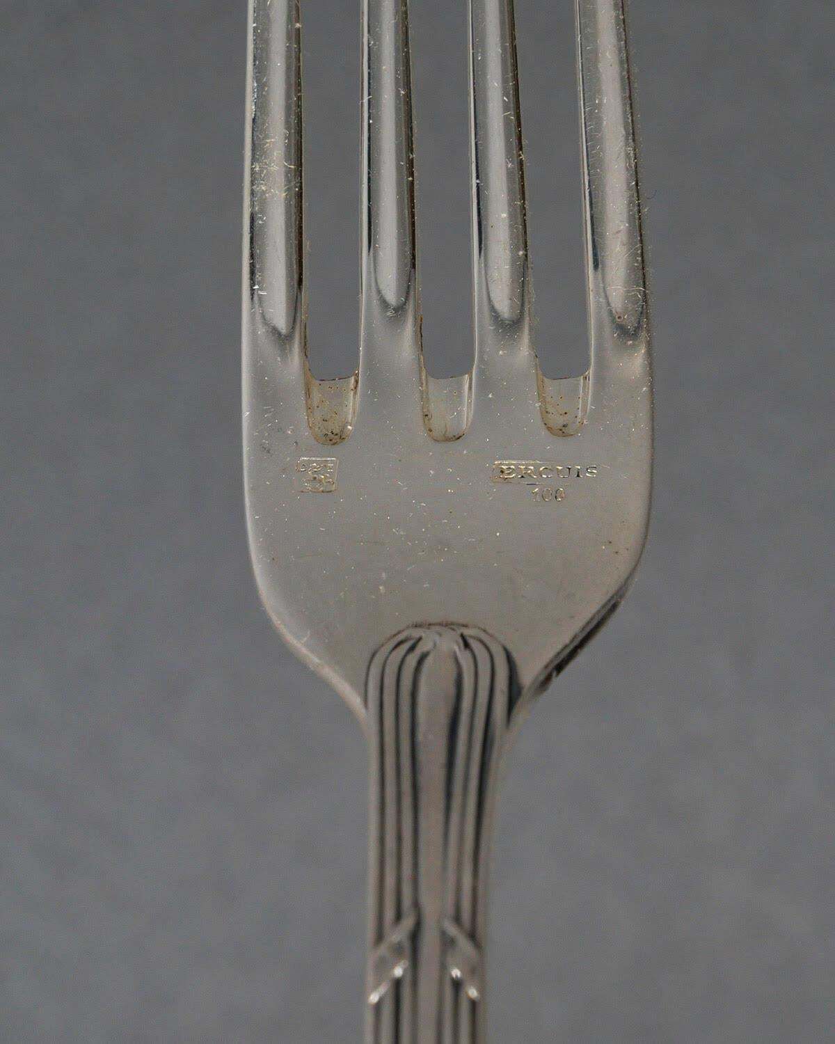 Ercuis Cutlery Service, Silver Plated, 20th Century. photo vintage