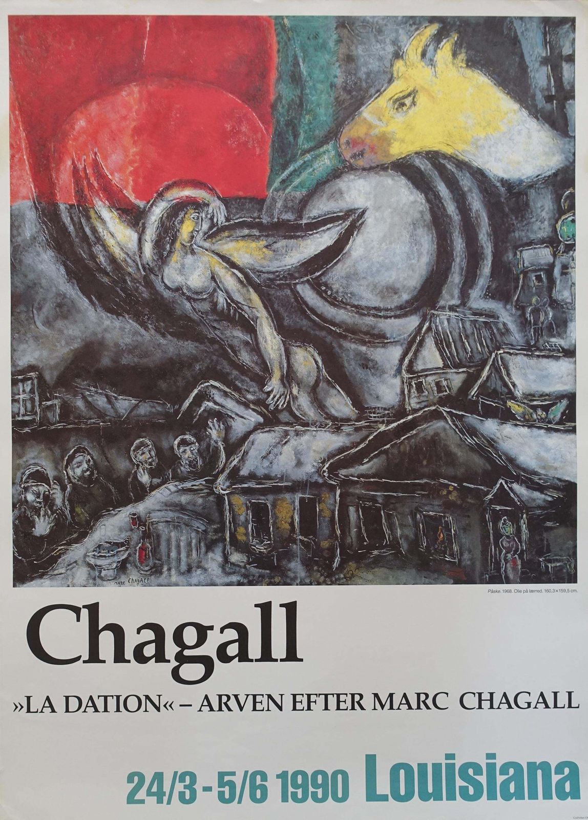1990 Chagall La Dation On Louisiana Museum Of Modern Art   Original Vintage Poster