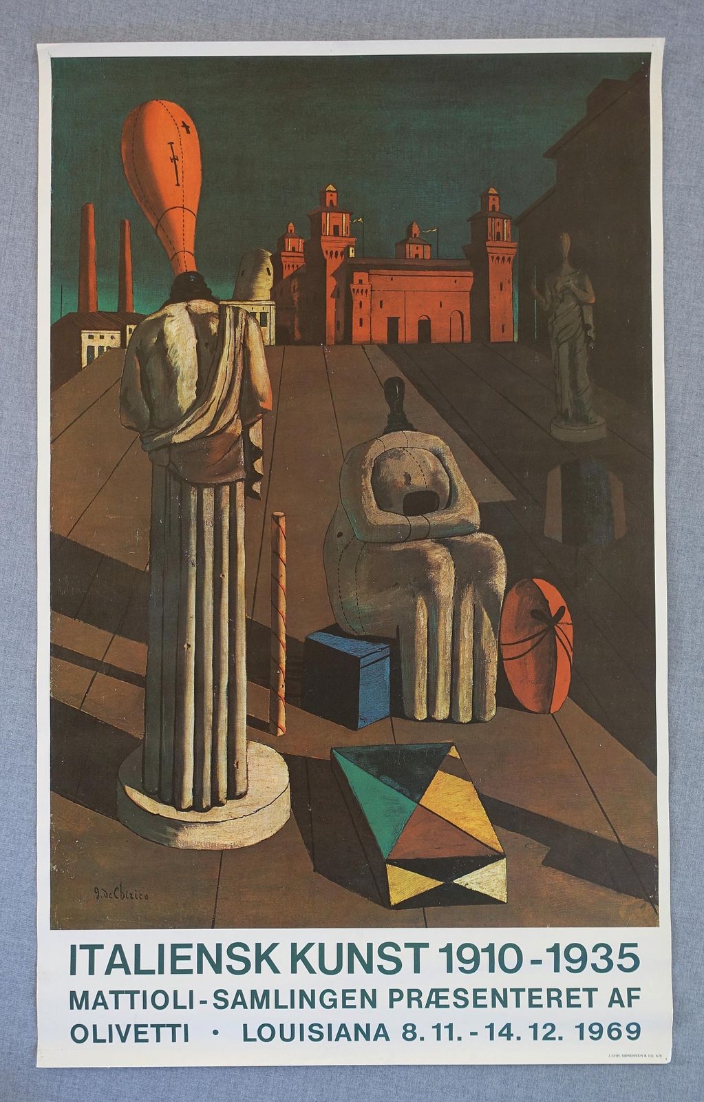 1969 Italian Art 1910 1935 On Louisisana Museum Of Modern Art   Original Vintage Poster photo furniture