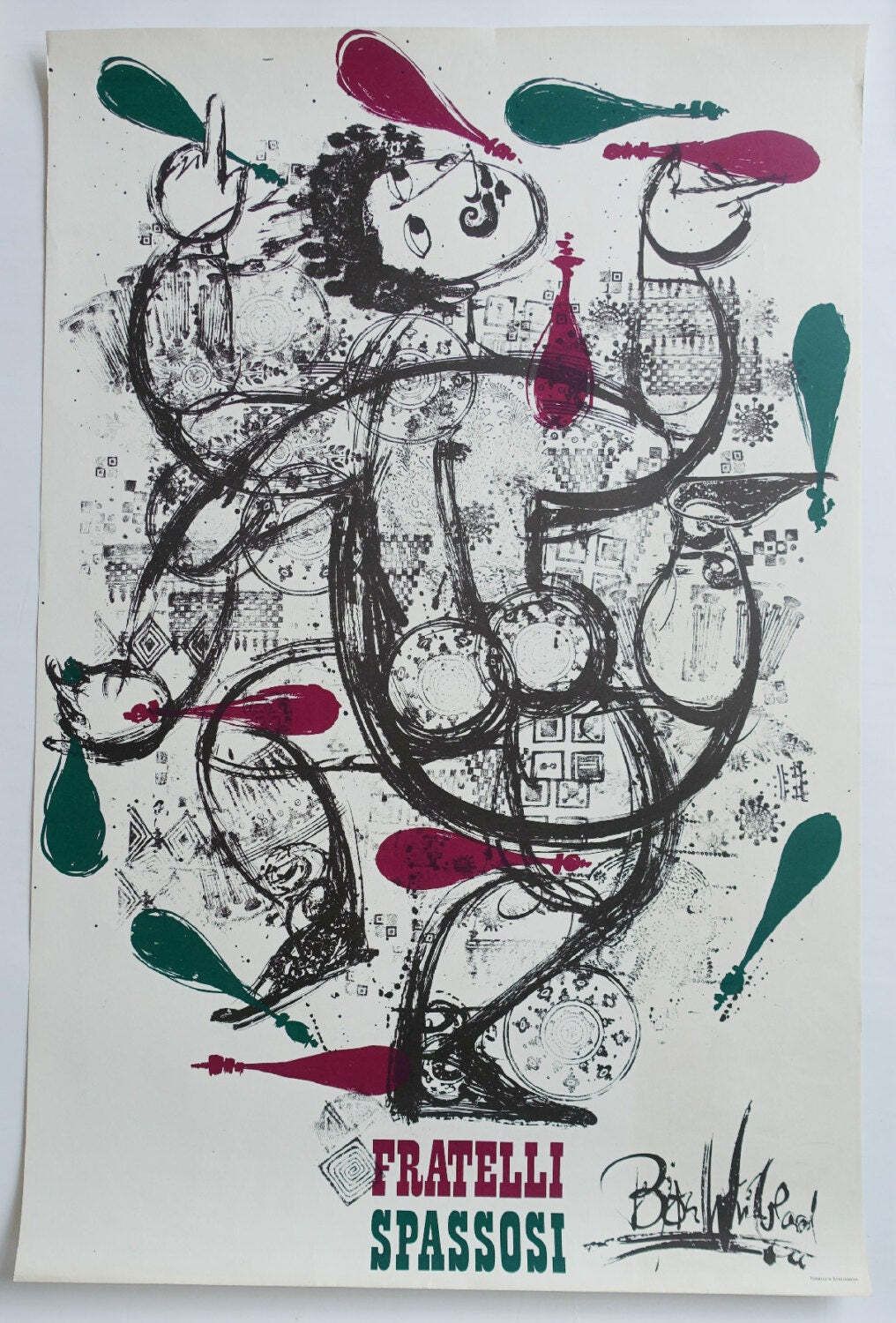 1966 Wiinblad's Fratelli Spassosi VI – Vintage Poster photo furniture