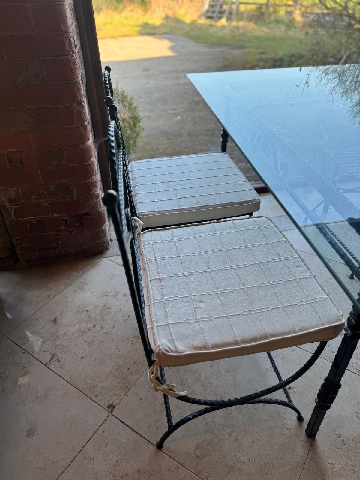 Barker And Stone House Glass And Iron Table And Chairs photo Furniture
