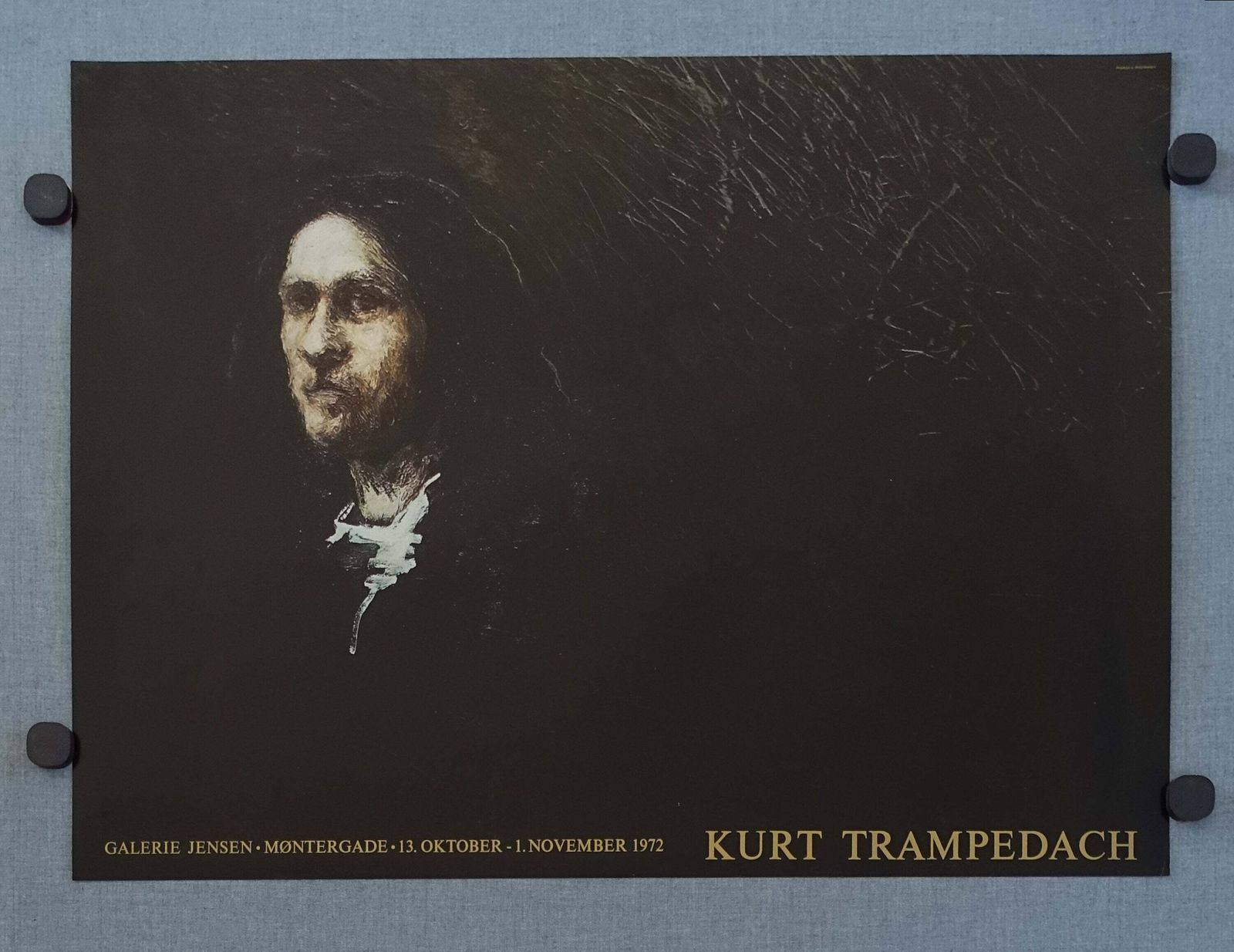1972 Trampedach Gallerie Jensen Exhibition Poster   Original Vintage Poster