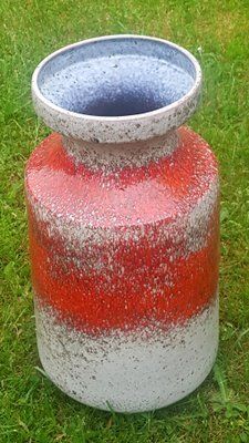 German Ceramic Floor Vase From Karlsruher Majolika, 1960s photo for sale