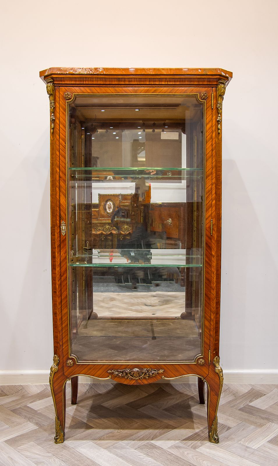 Antique Kingwood Display Cabinet With Ormolu Mounts By Francois Linke photo 2850.0