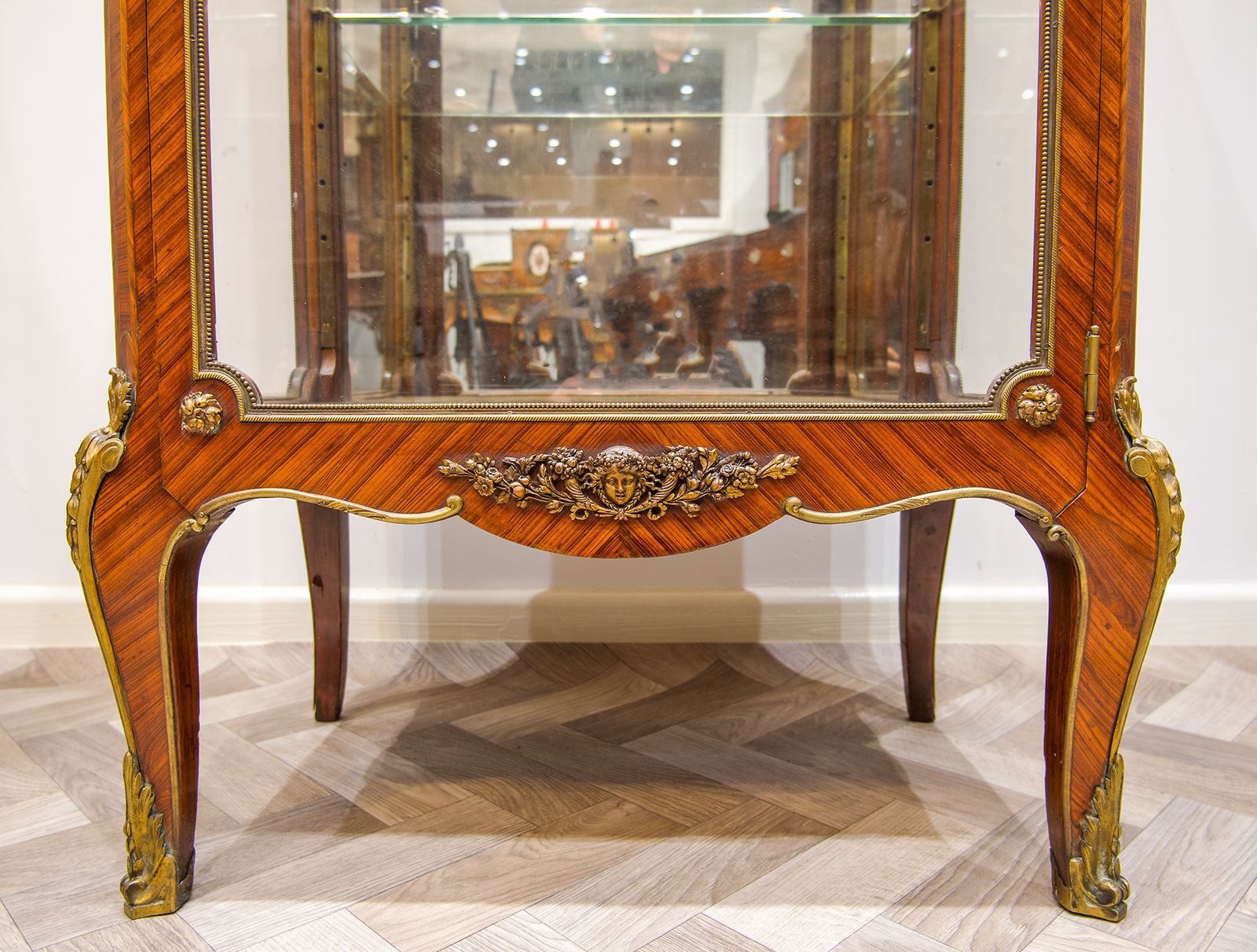Antique Kingwood Display Cabinet With Ormolu Mounts By Francois Linke photo vinterior